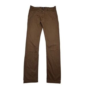 Gaastra Sailmaker Chino Pants Mens 34 Brown Slim Straight Cotton Stretch Casual